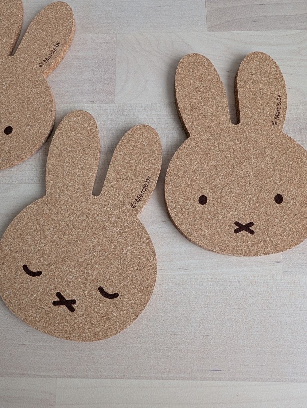 Miffy Cork Bunny Coasters - Set of 3 Miffy Coasters New Without Tag